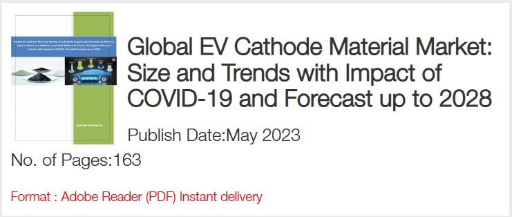 世界のEV正極材料市場: 供給、需要、電池タイプ（リチウムイオン電池、鉛蓄電池、その他）、地域規模別分析と動向 – 2028年までの予測 Global EV Cathode Material Market: Analysis By Supply, By Demand, By Battery Type (Lithium ion Battery, Lead Acid Battery & Other), By Region Size and Trends with Impact of COVID-19 and Forecast up to 2028