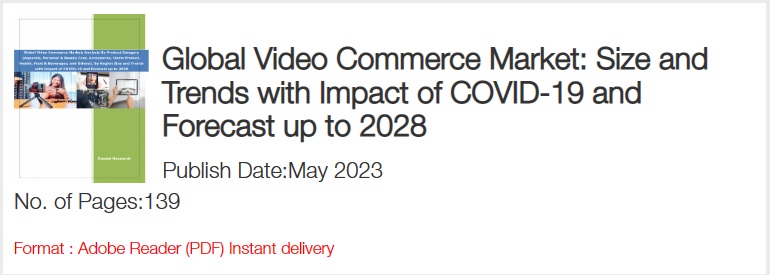 世界のビデオコマース市場: 製品カテゴリー（アパレル、パーソナル＆ビューティーケア、アクセサリー、家庭用品、健康、食品＆飲料、その他）、地域規模別分析と動向 – 2028年までの予測 Global Video Commerce Market: Analysis By Product Category (Apparels, Personal & Beauty Care, Accessories, Home Product, Health, Food & Beverages, and Others), By Region Size and Trends with Impact of COVID-19 and Forecast up to 2028
