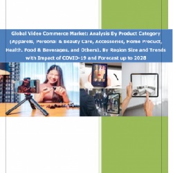 世界のビデオコマース市場: 製品カテゴリー（アパレル、パーソナル＆ビューティーケア、アクセサリー、家庭用品、健康、食品＆飲料、その他）、地域規模別分析と動向 – 2028年までの予測 Global Video Commerce Market: Analysis By Product Category (Apparels, Personal & Beauty Care, Accessories, Home Product, Health, Food & Beverages, and Others), By Region Size and Trends with Impact of COVID-19 and Forecast up to 2028