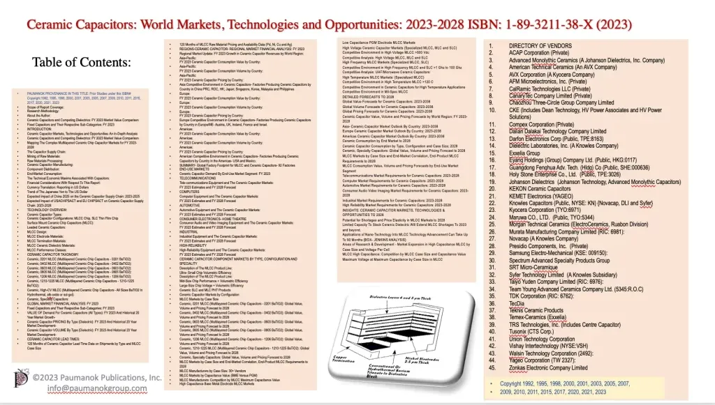 セラミックコンデンサの世界市場 - Paumanok Publications