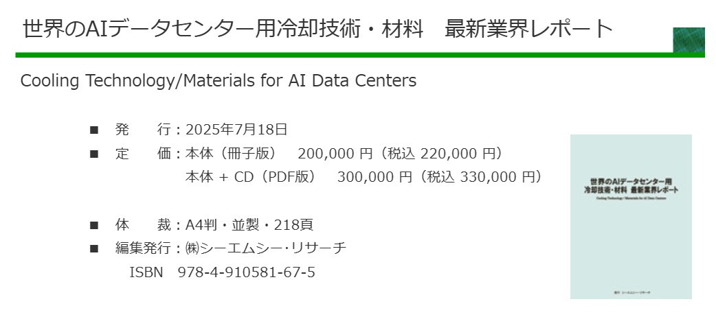 世界のAIデータセンター用冷却技術・材料　最新業界レポート