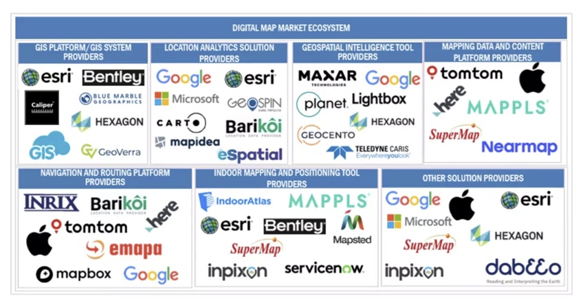 デジタルマップ市場規模、シェア、動向、2030年までの世界予測
