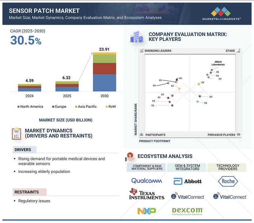センサーパッチ市場規模、セグメント分析、2030年までの世界予測 - SEMABIZ - セマビズ