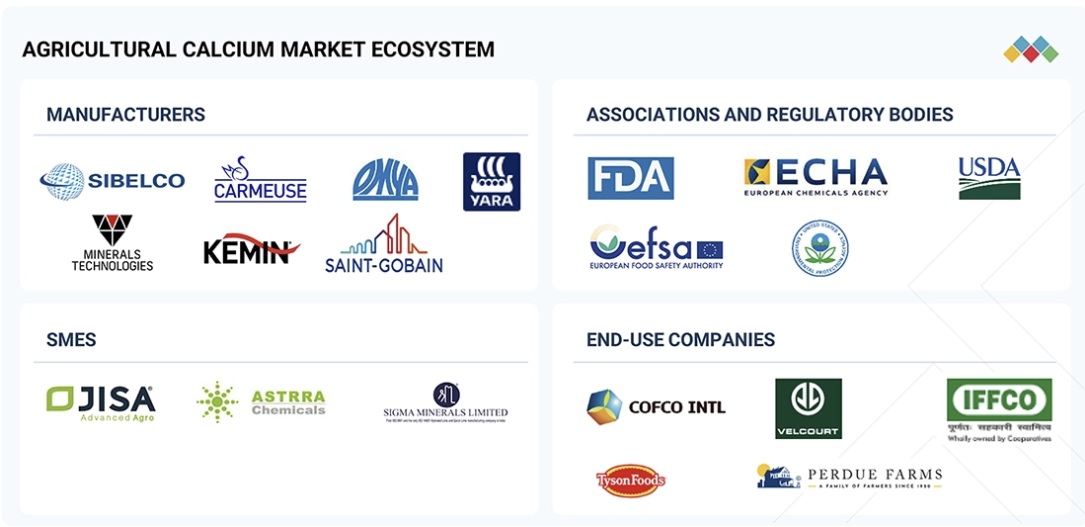 農業用カルシウム市場規模、シェア、動向、2030年までの世界予測 - 対象企業