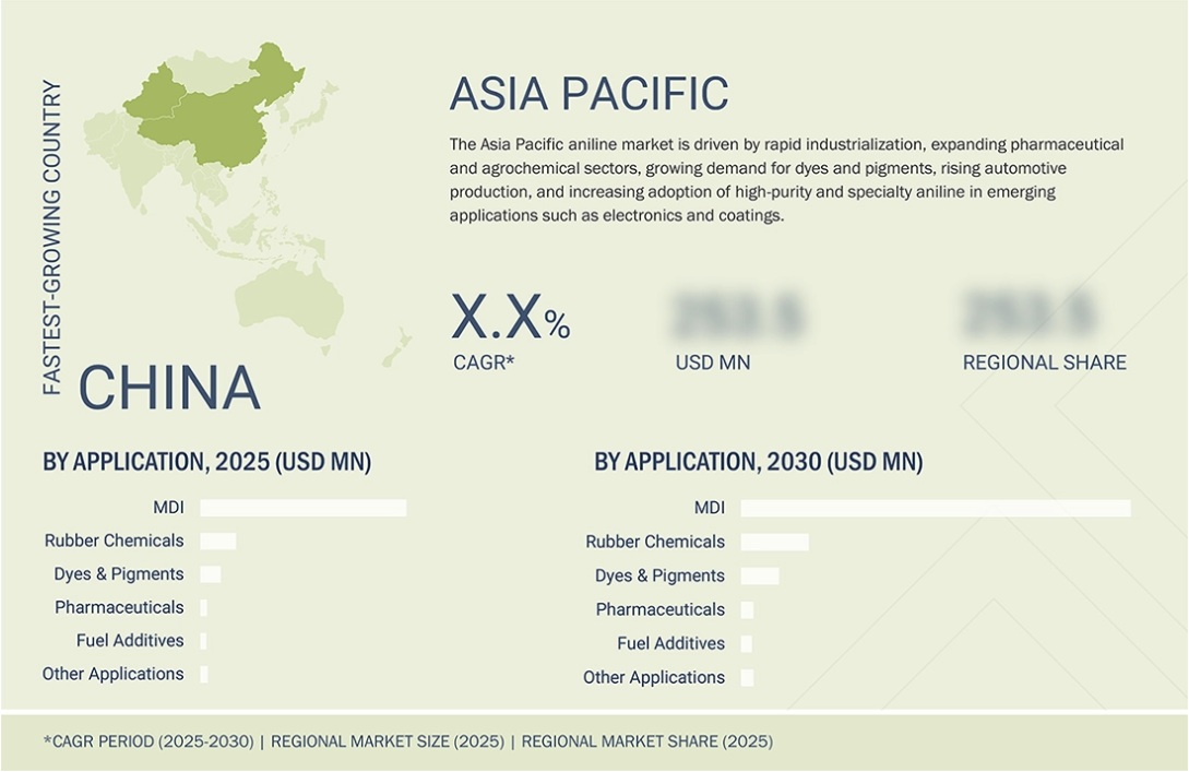 アニリン市場規模、シェア、動向、2030年までの世界予測 - 地域