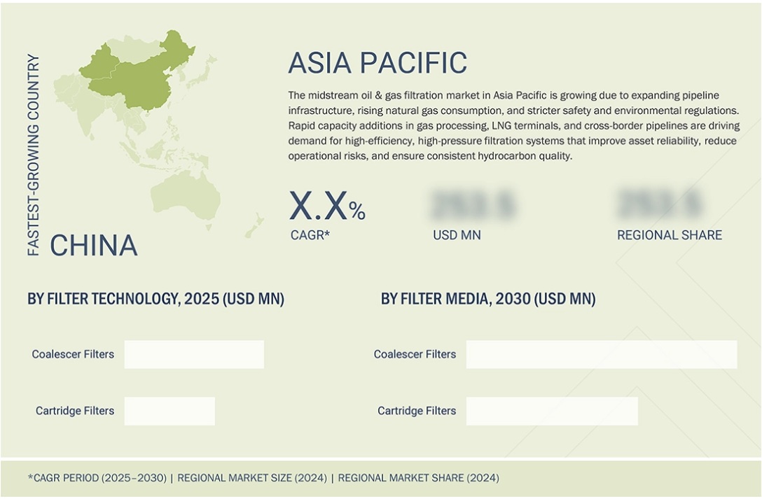 ミッドストリーム石油・ガスろ過市場規模、シェア、動向、2030年までの世界予測 - 地域