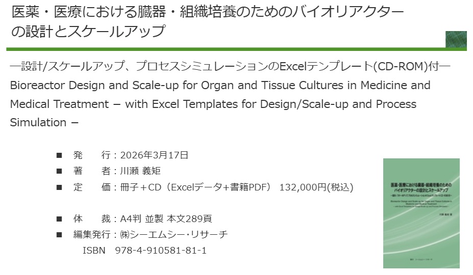 医薬・医療における臓器・組織培養のためのバイオリアクターの設計とスケールアップ