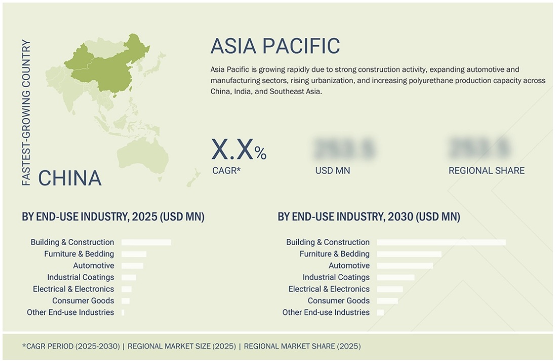 イソシアネート市場規模、シェア、動向、2030年までの世界予測 - 地域